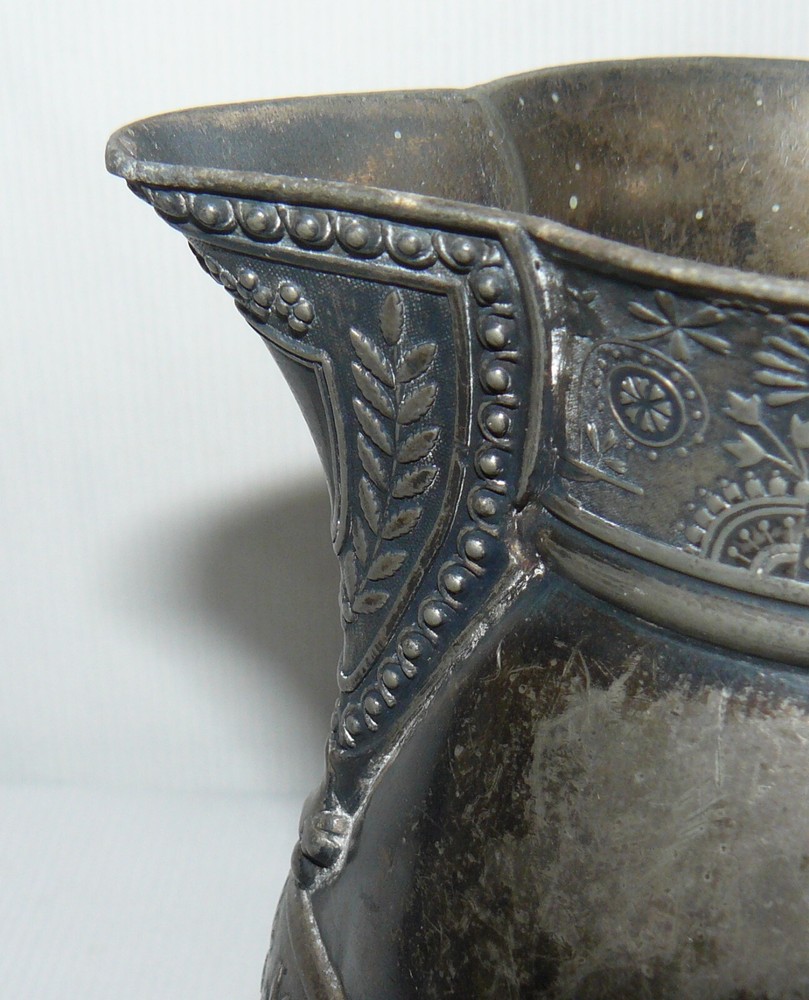 Silver Plated 4 Footed Creamer Pitcher Deco Style