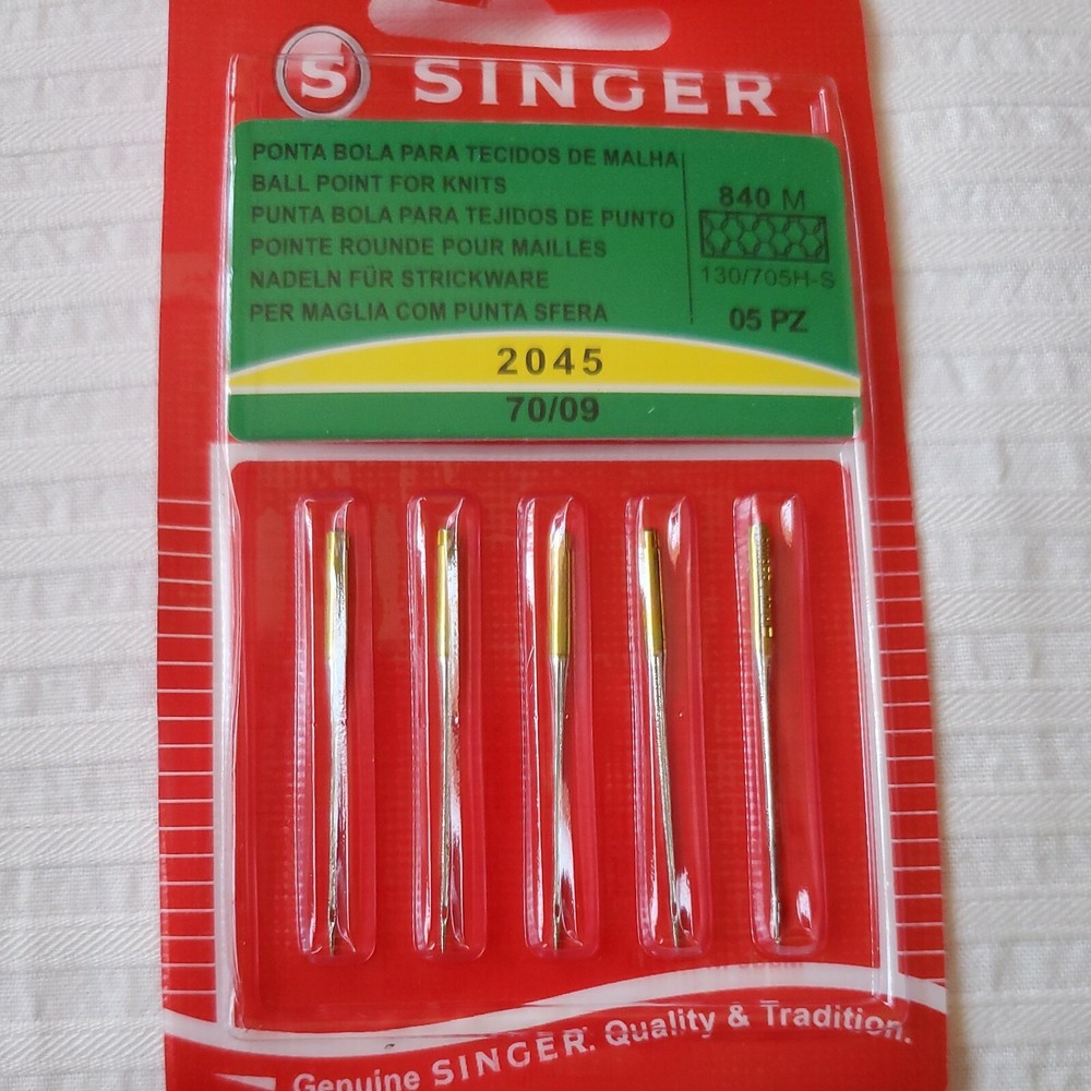 Singer Universal Ball Point Sewing Machine Needles-Size 70/09 2045,  5pcs pack
