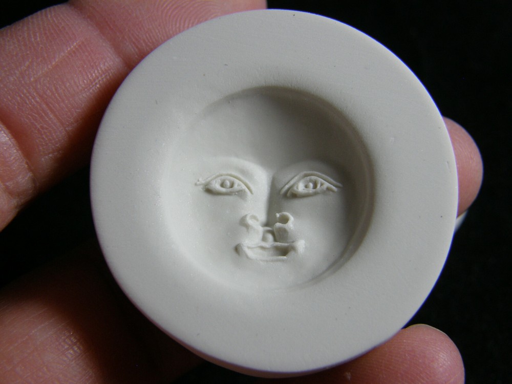 Moon Face Open Eyes Polymer Clay Mold (MD1531)