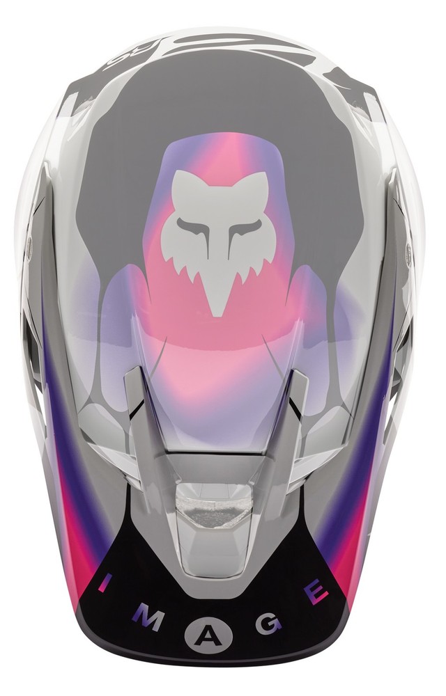 Fox Racing V3 RS SYZ Helmet Visor/Peak Light Gray