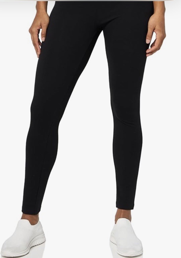 H&M Divided Solid Black Pull On Stretch Casual Basic Leggings Womens L
