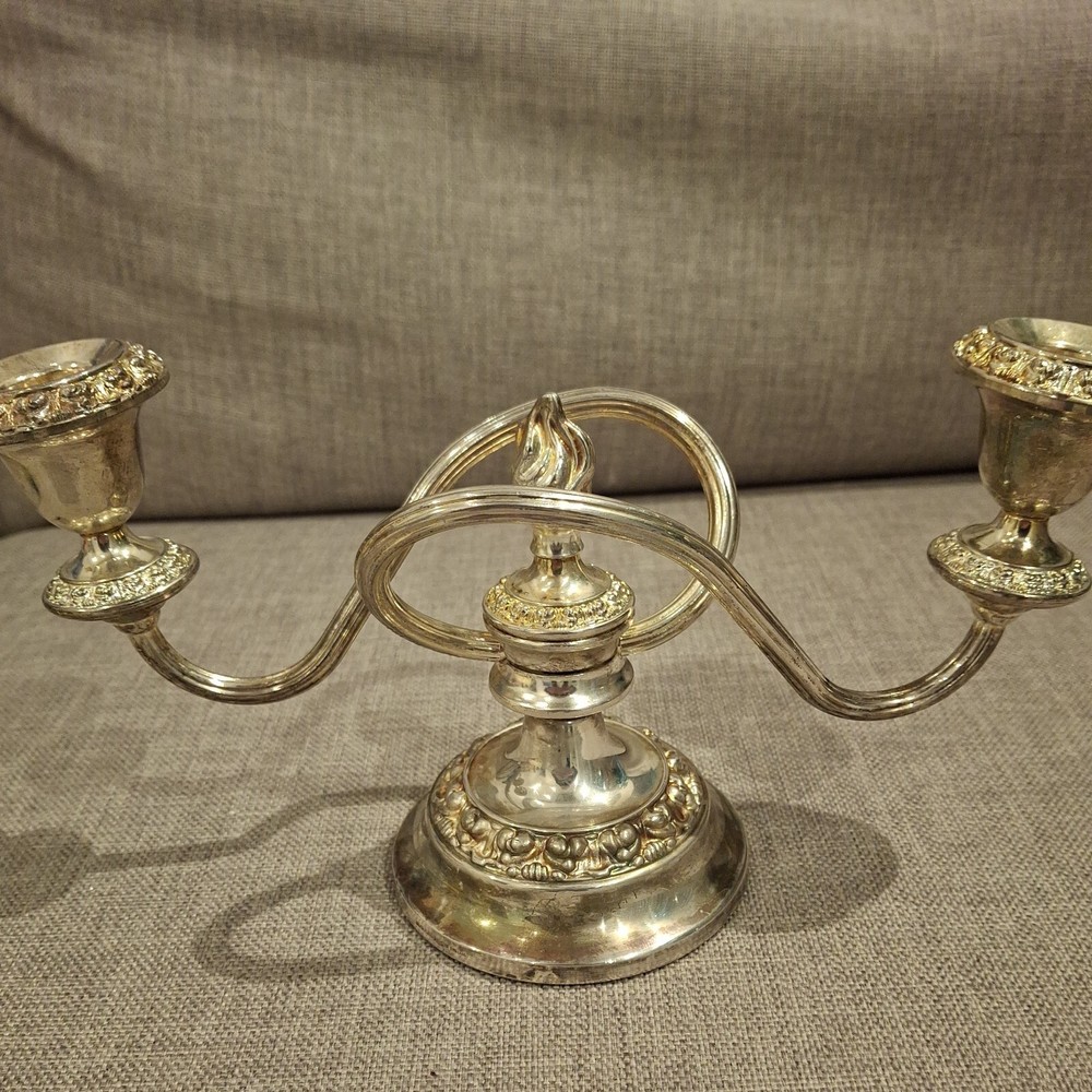 Vintage Silver Plated Candleabra unmarked