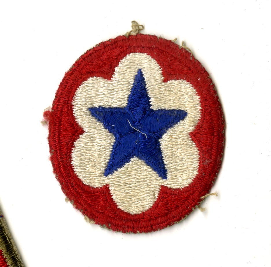 Army Service Forces White Back Patch WWII Vintage