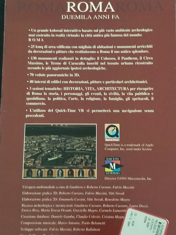 Roma Duemila Anni Fa - CD-ROM Win/Mac
