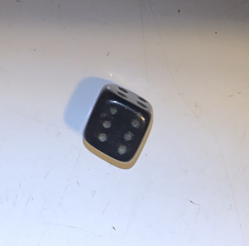 Black Mini Dice Die Vintage