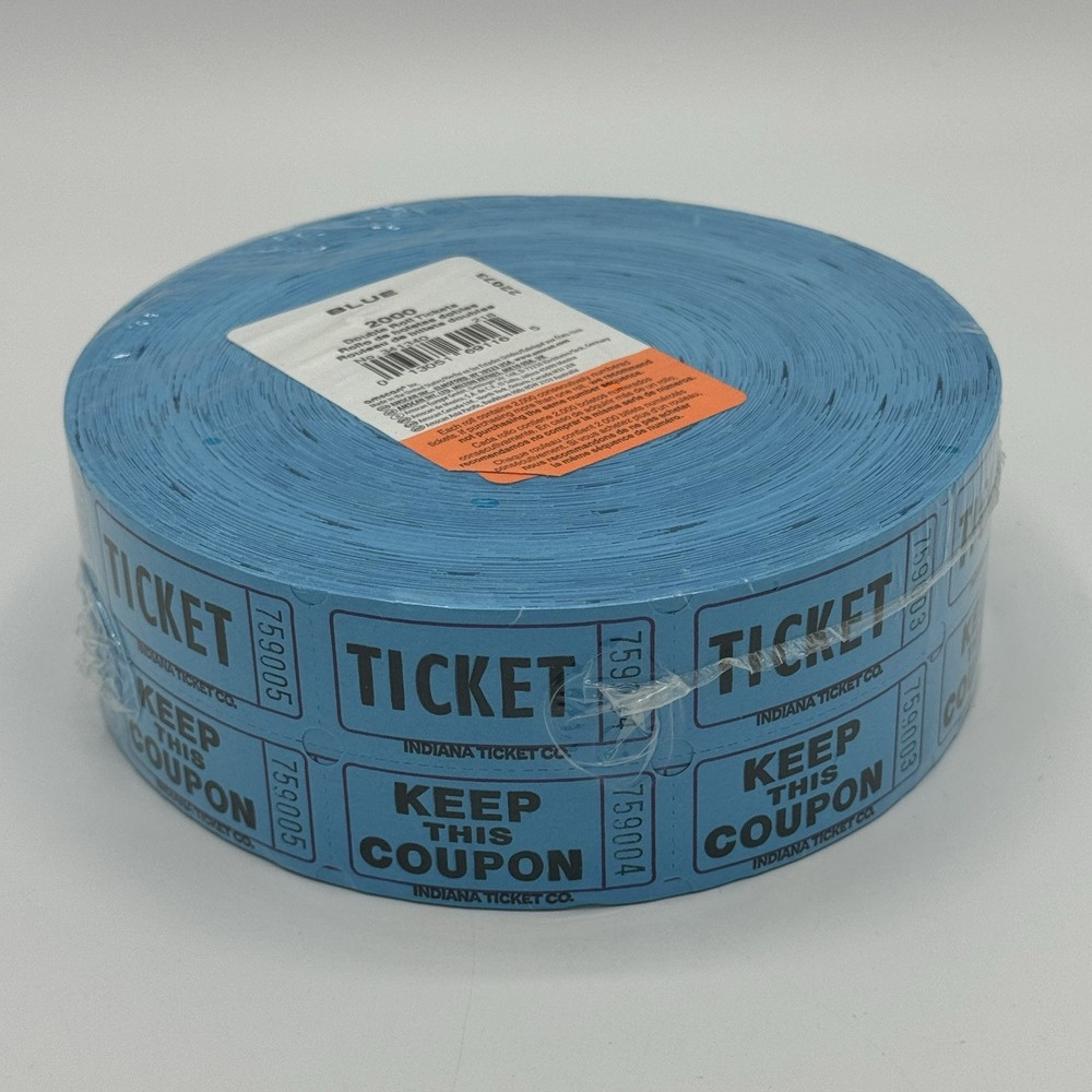 Double Roll Ticket Bundle 3 Rolls Blue Yellow & Green Amscan & The Ticket Gurus