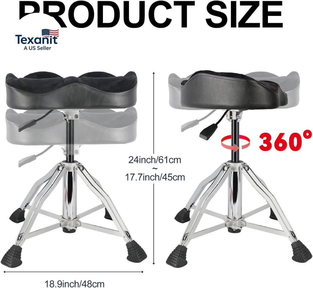 Hydraulic Drum Throne Height Adjustable Drum Throne Heavy Duty Drum Thrones Seat