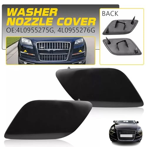 Left+Right Front Bumper Headlight Washer Cover Nozzle Cap for Audi Q7 2010