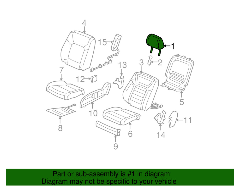 Genuine Honda Headrest 81140-SZA-A41ZB