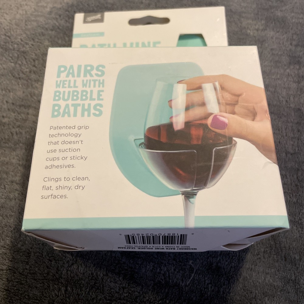 Wine Holder Mint Green - Bubble Bath Cling Grip