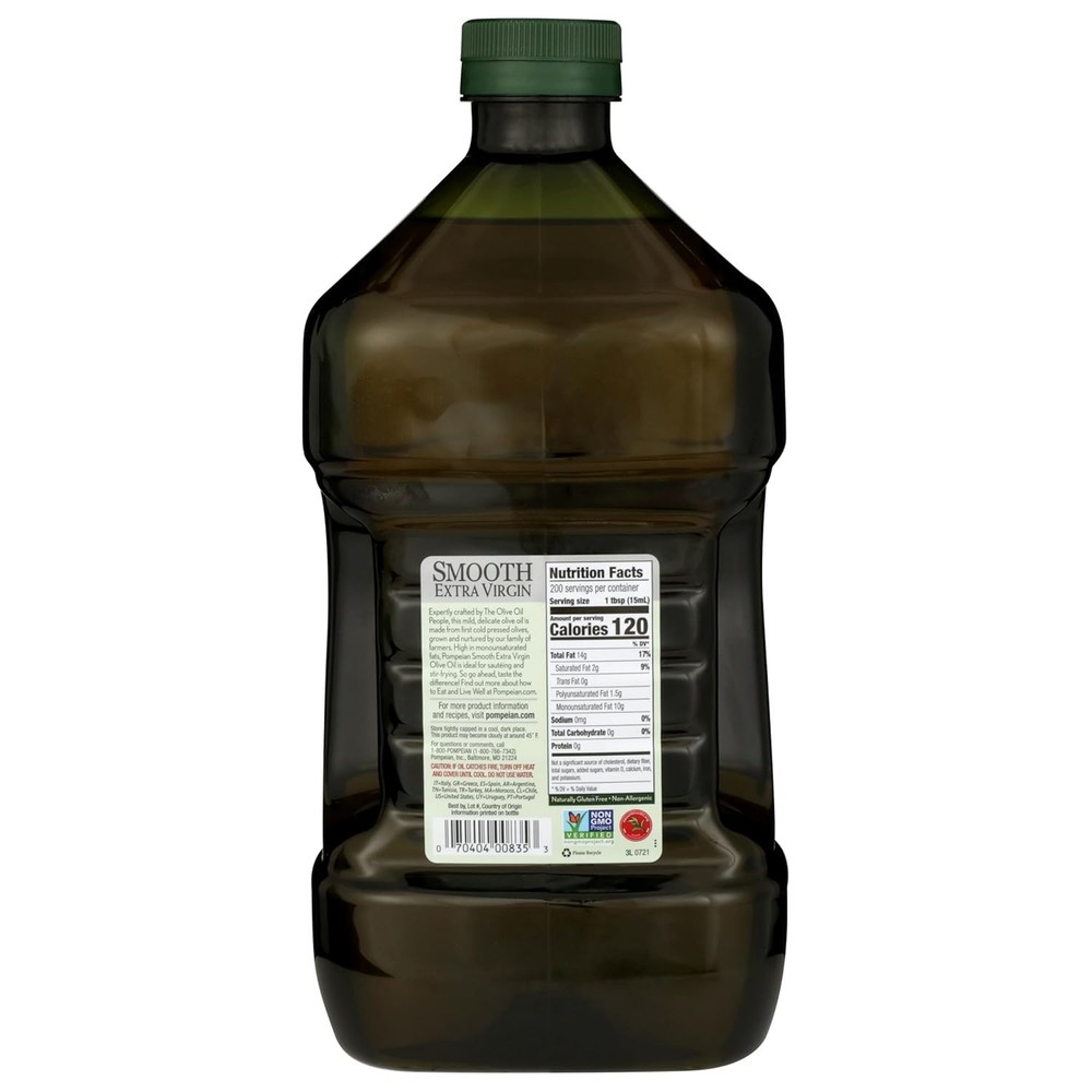 Pure & Smooth Extra Virgin Olive Oil – First Cold Pressed, Polyphenol-Rich, 1...