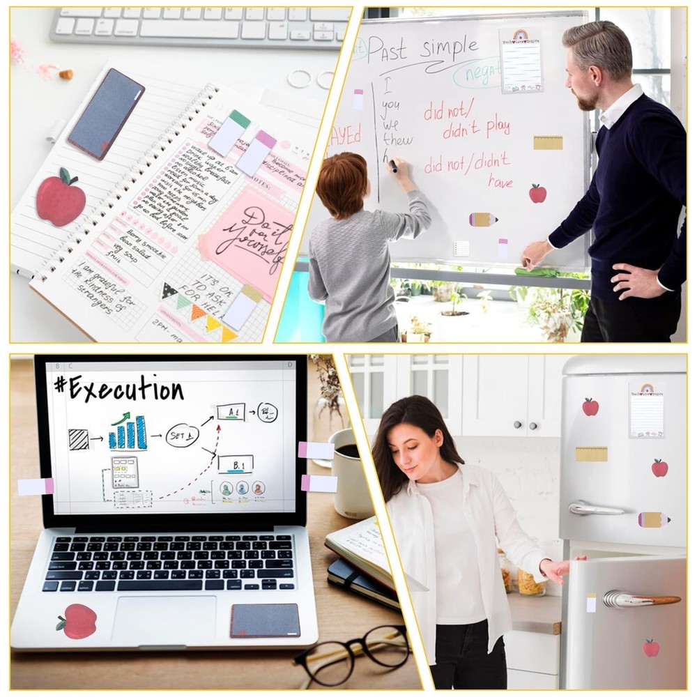 2Pack Teacher Sticky Notes Set,Teacher Notepad Blackboard,Self-Stick Note Pad...