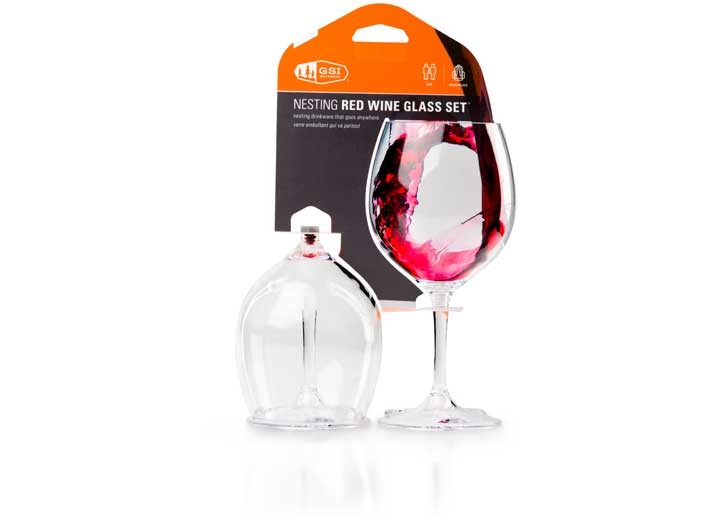 GSI Outdoors 79312 Nesting Red Wine Glass Set
