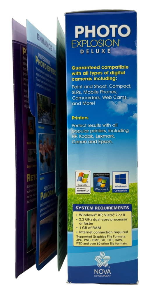 Photo Explosion Deluxe Version 5 The Computer Digital Photo Editing Software NIB