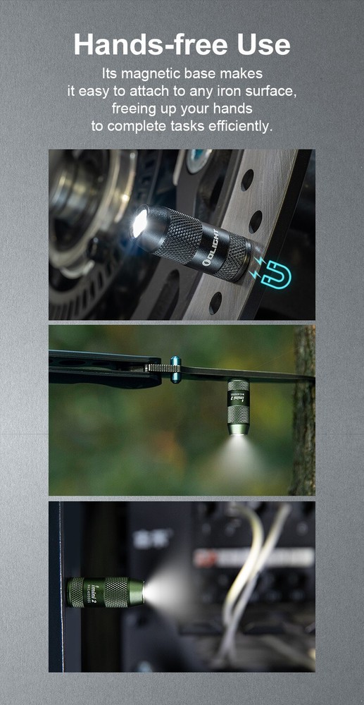 Olight imini 2 Rechargeable Mini Keychain Flashlight, 50 Lumens