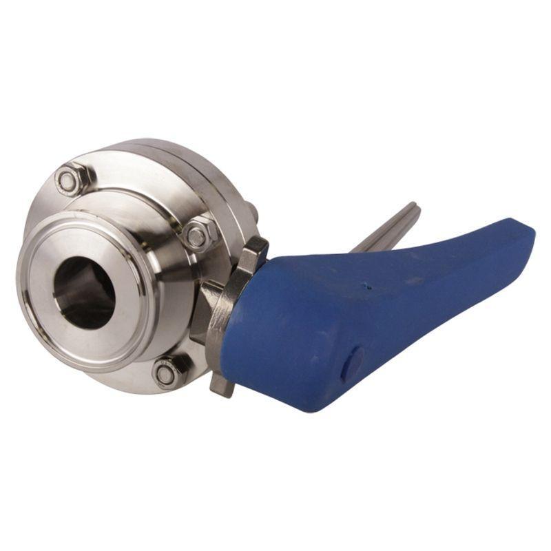 Butterfly Valve | Tri Clamp 1 inch Trigger Handle/Silicone Seat (2 Pack)