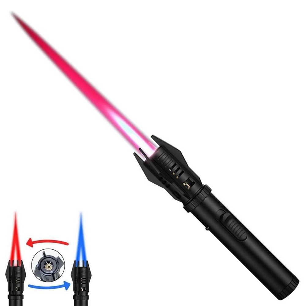 1X Jet Flame Lighter Refillable Storm Lighter Long Stick Lighter Windproof