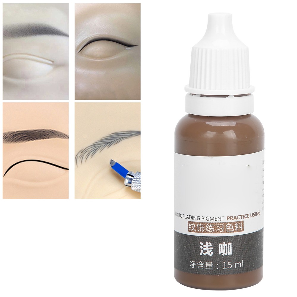 (Light Coffee)15ml Eyebrow Tattoo Pigment Microblading SemiPermanen WT