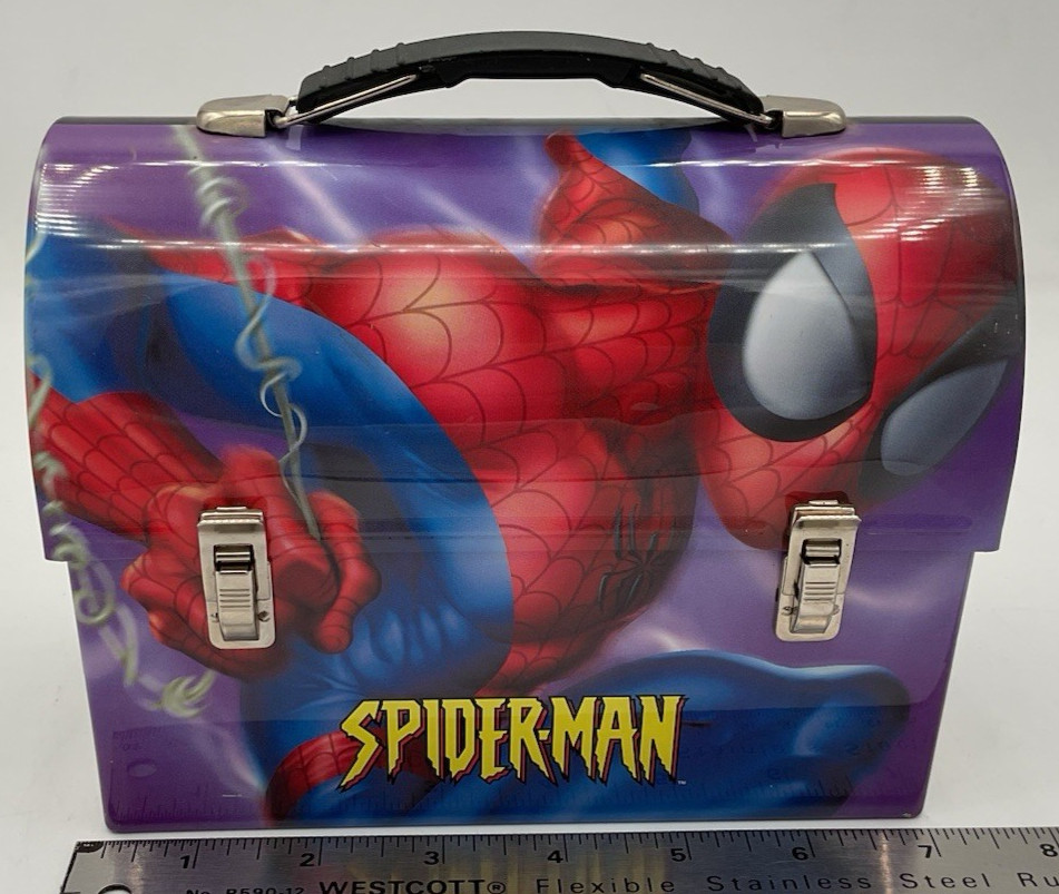 Marvel Spider-Man Tin Lunchbox 2005 NICE Fast Free Shipping!