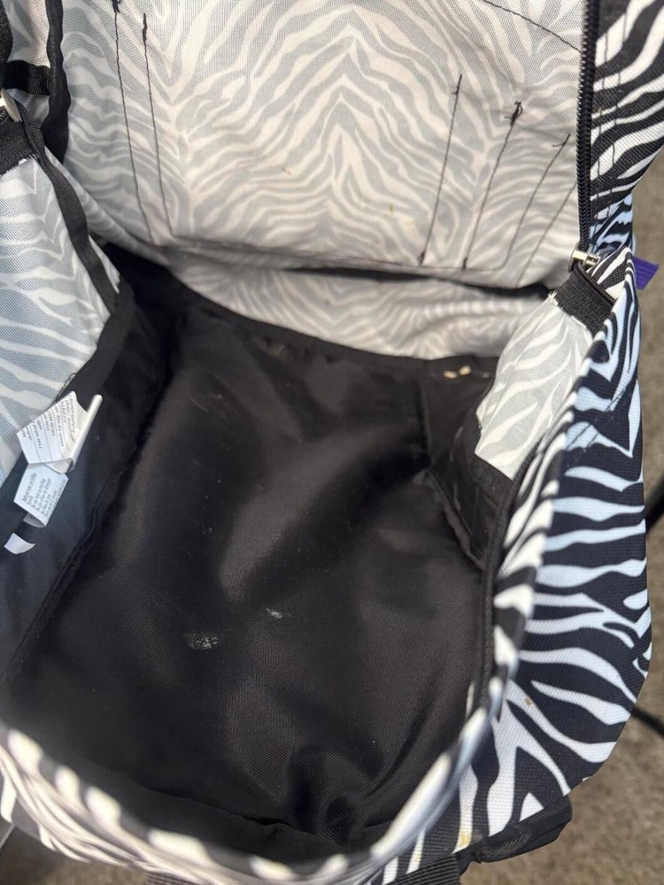 JanSport Zebra Print Backpack Black/White