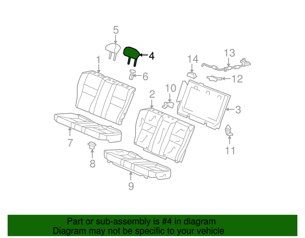 Genuine Honda Headrest Outer 82140-TE0-A01ZA