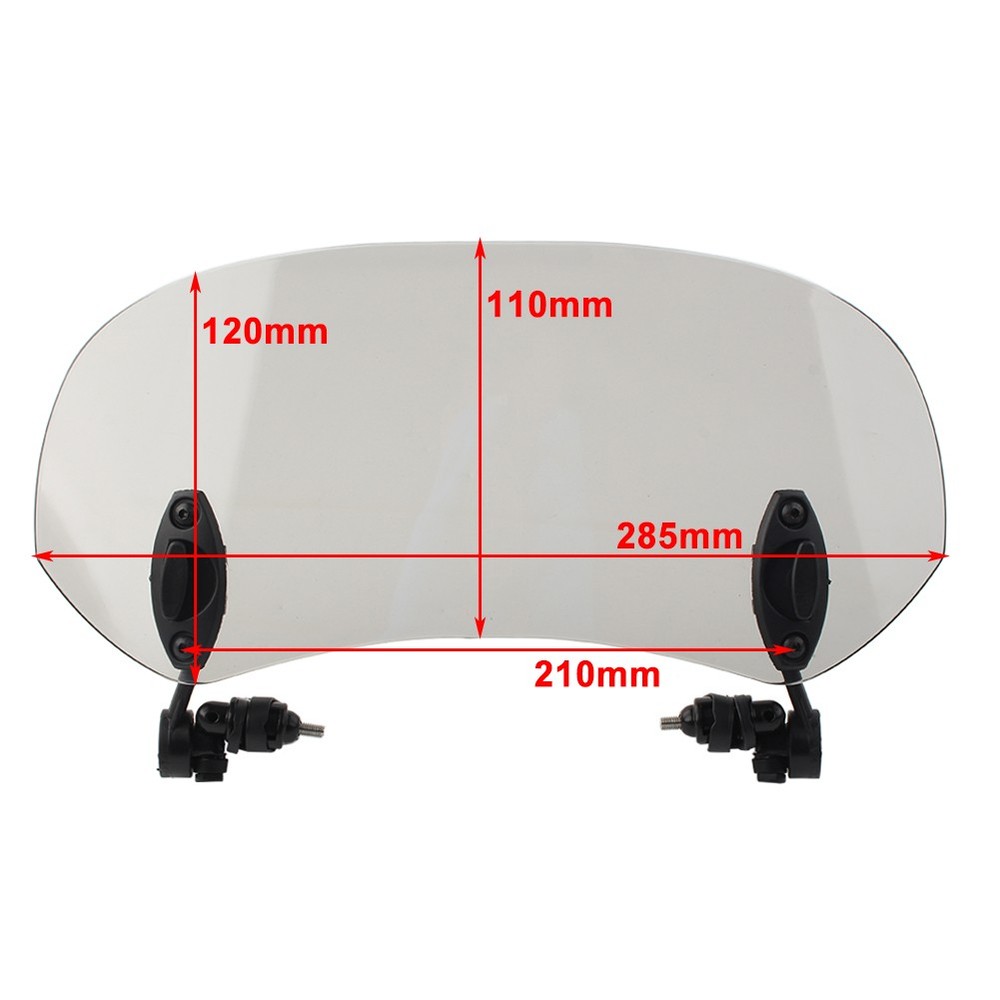 Clip-On Windshield Extension Spoiler Windscreen Deflector Adjust Universal US