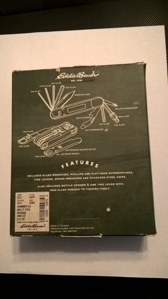 Eddie Bauer Hummer Ex 16 Function Folding Tool