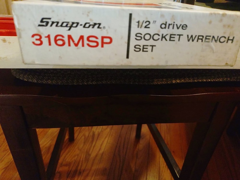 snap on 1/2 drive socket wrench set box 316MSP