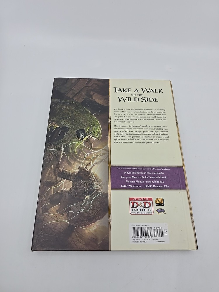 D&D Primal Power 4th Edition Hardcover 2009