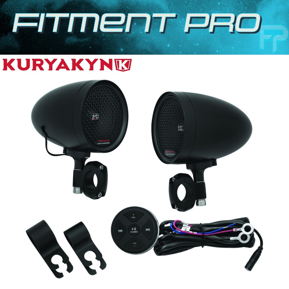 Kuryakyn Road Thunder Speaker Pods Bluetooth Audio Controller by MTX Black 2713