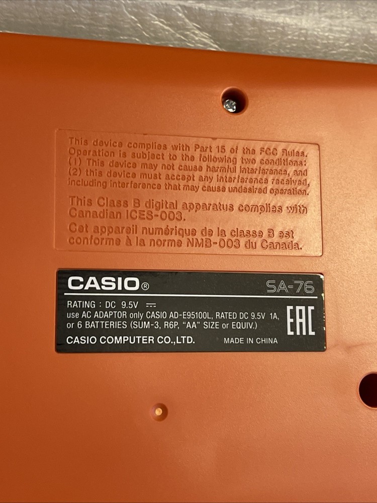 Casio SA-76 Electronic Keyboard Piano EUC