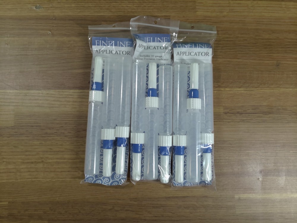 3 Pkg 1oz Fineline 20 Gauge Precision Applicators - Empty