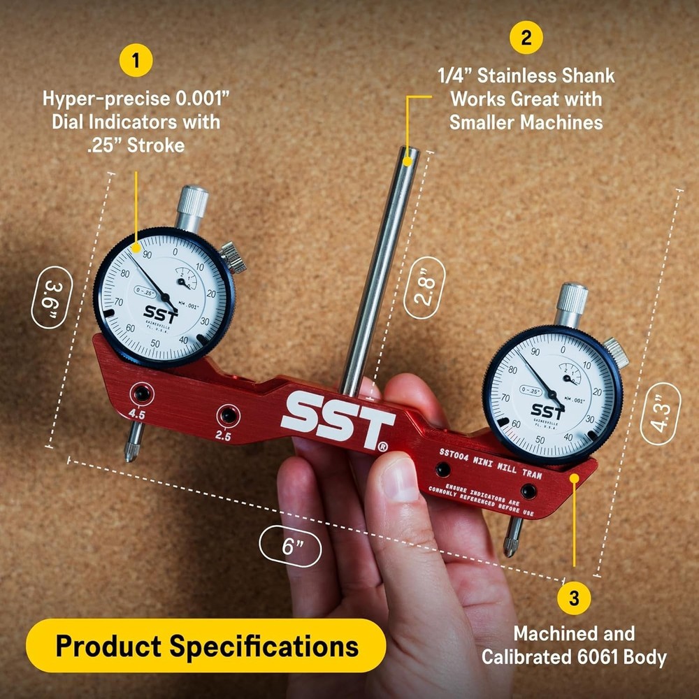 Regular Mill & Lathe Tramming System,Tram,Align,& Square for Machine Calibration