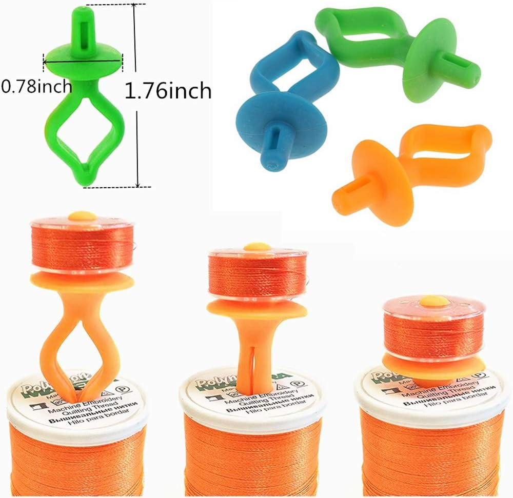 Fbshicung 70Pcs Thread Spool Huggers -Thread Spool Savers/Bobbin Holders/Bobbin
