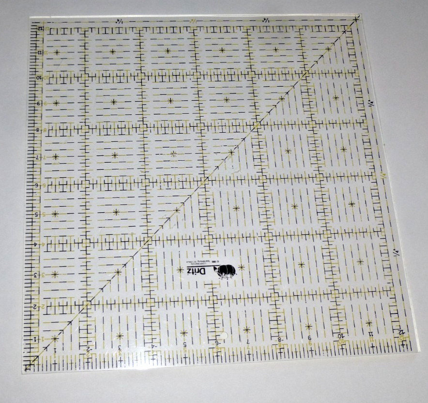 Dritz Omnigrid Cutting Mat Grid 12"X12"- 1993 Quilters Ruler Plastic