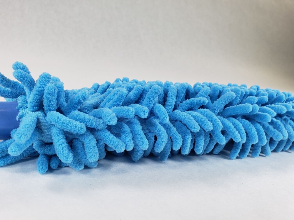 Long Blue Soft Microfiber 22" Flexible Bendable Duster With Handle