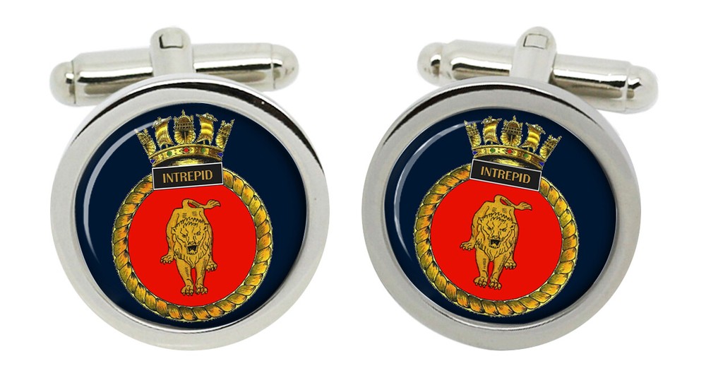 HMS Intrepid, Royal Navy Cufflinks in Box