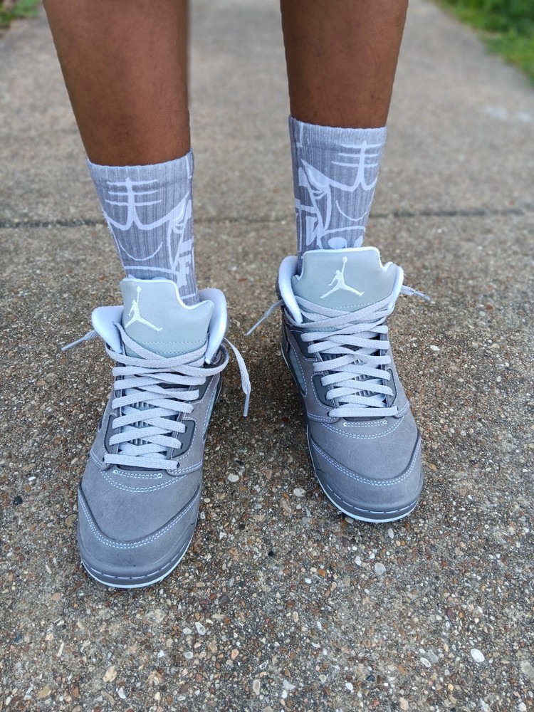 Wolf Grey 5s Socks