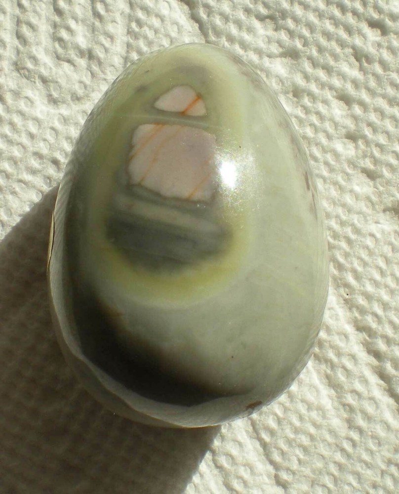 Silver Leaf Jasper 1 3/4 inch tall Egg sc101