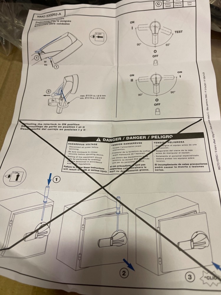 NEW Socomec Switch External Operation Handle 14206321 S2 142F211