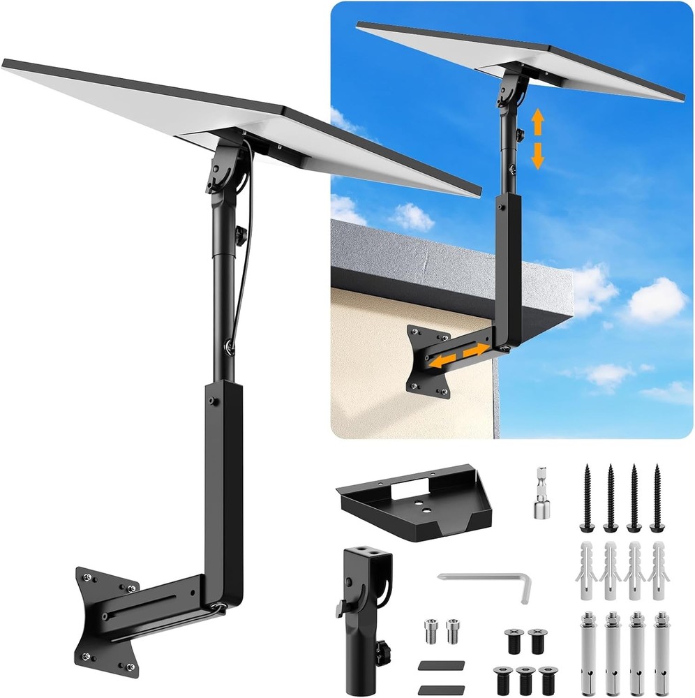 Adjustable Starlink Gen 3 Wall Mount - Telescoping Support Arm Rustproof Black