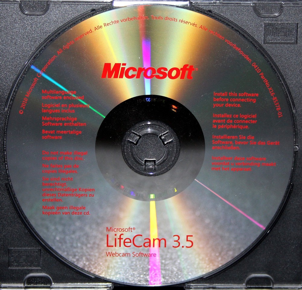 MICROSOFT LIFECAM 3.5 Webcam Software WIN 95/95/XP Vintage 2010
