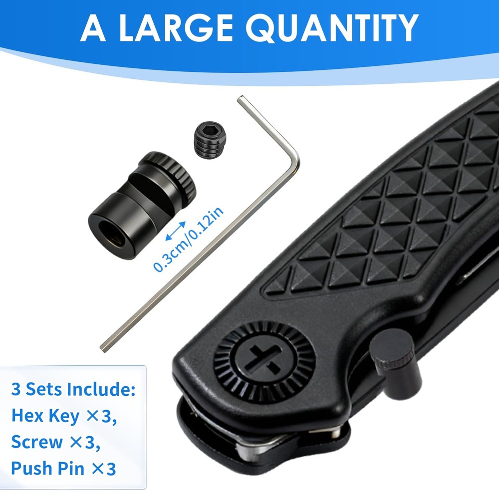 9pcs Universal Quick Open Thumb Studs Replacement Compatible with Kwik, Knife...