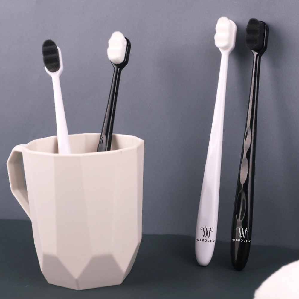 Wimolek Extra Soft Micro-Nano Toothbrush for Sensitive Gums and Teeth. (2 Pack)