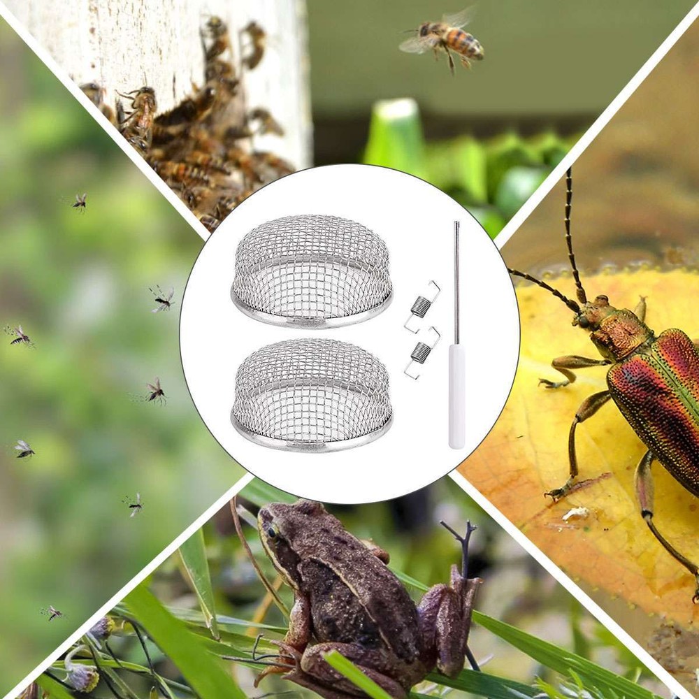2 Pack For RV Furnace Vent Cover 2.8 Inch Camper Heater Flying Insect Bug Screen