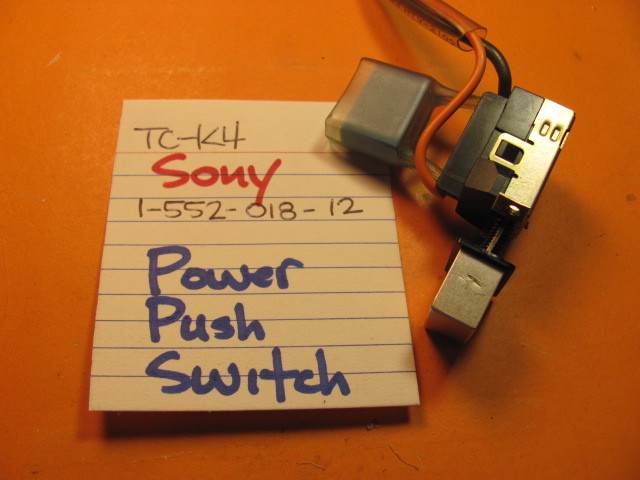📈SONY 1-552-018-12 PUSH SWITCH POWER TC-K4 CASSETTE DECK