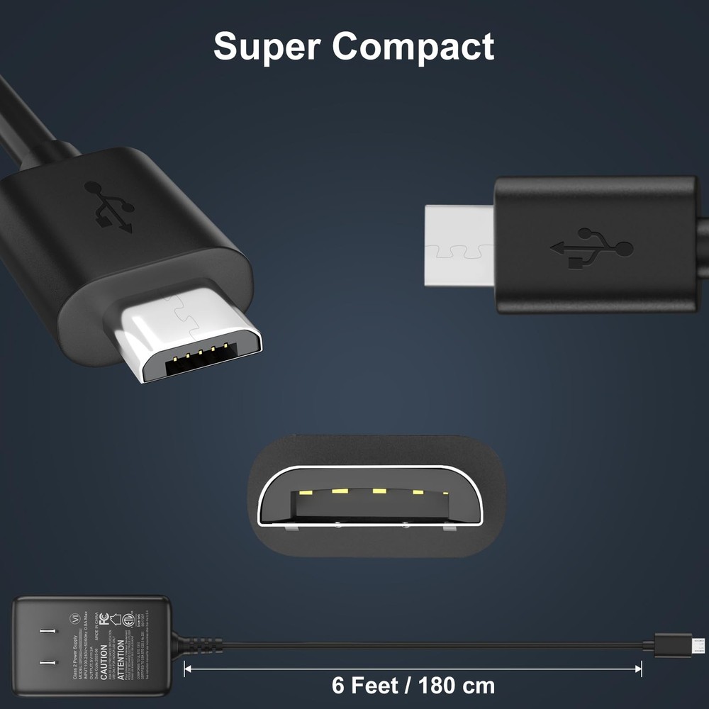Raspberry Pi Power Supply, SoulBay 5V 3A Micro USB AC Adapter with Black