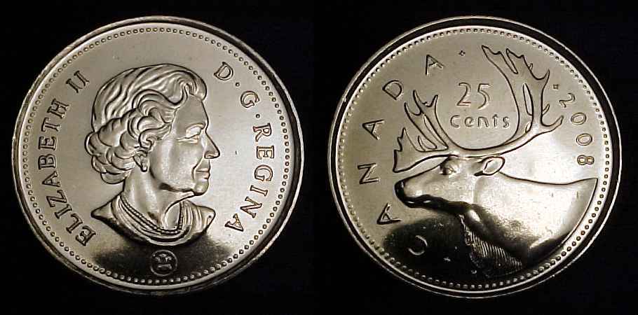 CANADA 2008 Twenty-five Cents Specimen