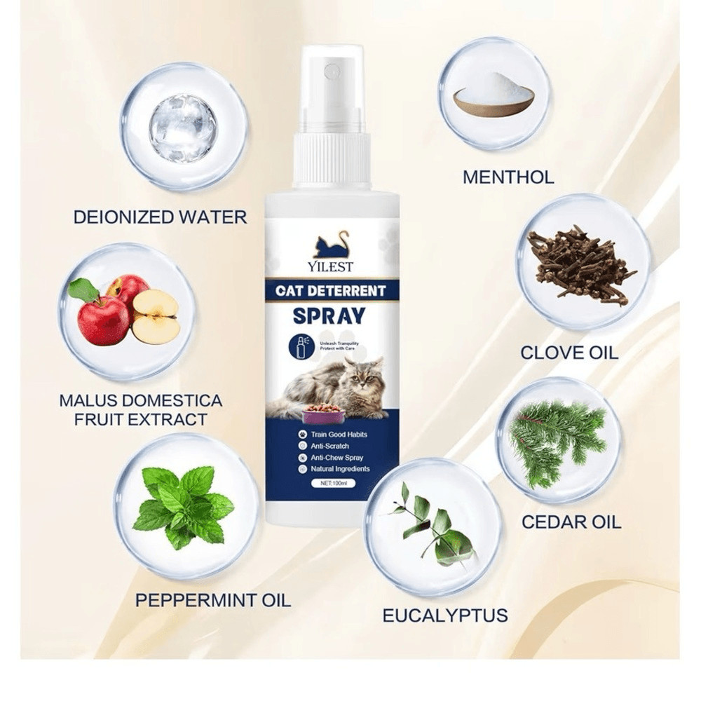 Cat Deterrent Spray - White pack of two