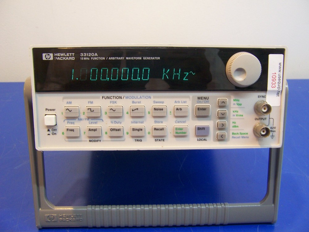 10933 HP 33120A 15 mhz function / arbitrary waveform generator